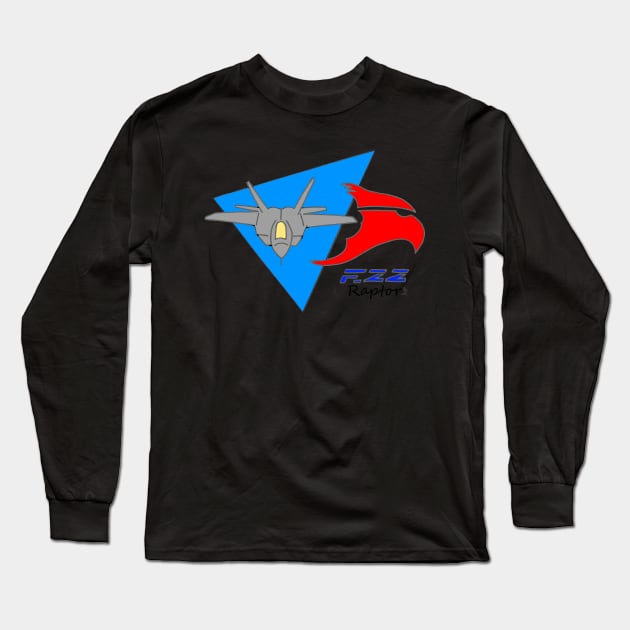 F-22 Raptor Fighter Jet Long Sleeve T-Shirt by Joseph Baker